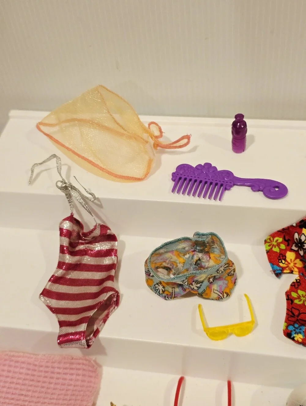Vintage Barbie Doll Swimsuit and Beach Accessories Set